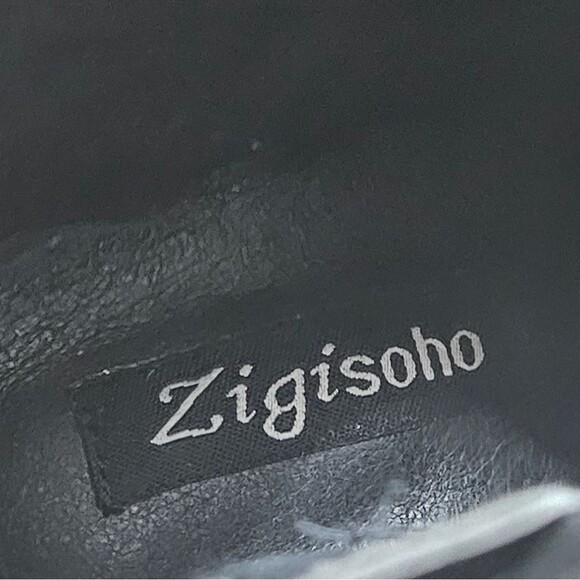 Zigi Soho Moritz Chunky Ankle Leather Heeled Boots Women's 9 Black Quilted EUC - Picture 2 of 12